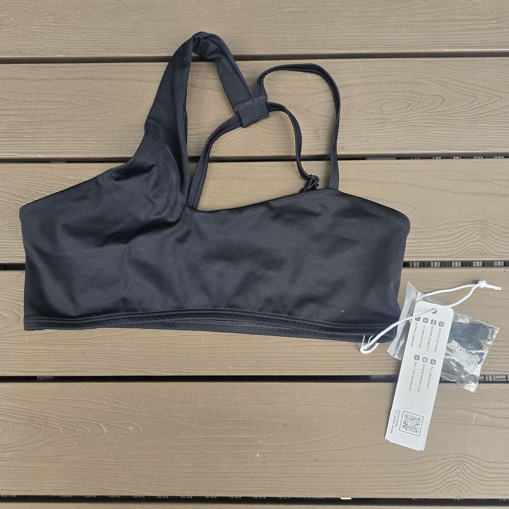 JOLYN Women's  Solid Black Surftech "Bobbie" Workout Top Size S NEW